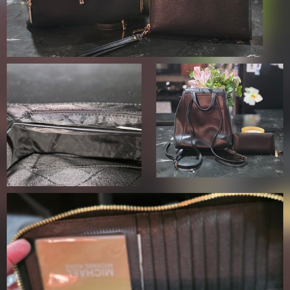 Michael Kors Black Backpack Sleek Design - Picture 1 of 4